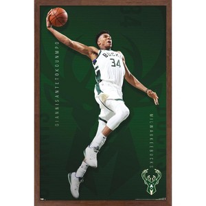 Trends International NBA Milwaukee Bucks - Giannis Antetokounmpo 19 Framed Wall Poster Prints - 1 of 4