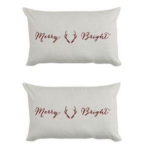 Eva & Co Split P Christmas Cheer Merry Bright Pillow Cover Set of 2 - 1 of 4