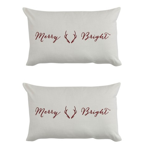 Eva Co Split P Christmas Cheer Merry Bright Pillow Cover Set Of 2 Target