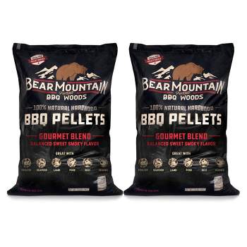Bear Mountain FK99 Premium All Natural Low Moisture Hardwood Smoky Gourmet Blend BBQ Smoker Pellets for Outdoor Grilling, 20 Pound Bag (2 Pack)