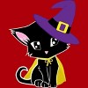Junior's Design By Humans Halloween Cat By AdrianaOliveira T-Shirt - 2 of 3
