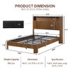 Lyngins Modern Platform Bed Frame with Wave-Shaped Curved Panels, Queen Size Bed Frame with Storage Headboard, All-Metal Support, Premium Wood Accents - 3 of 4