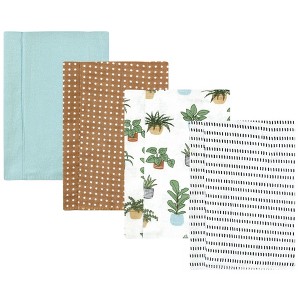 Luvable Friends Hudson Baby Flannel Burp Cloths 4pk Set - 1 of 2