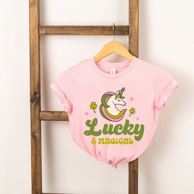 The Juniper Shop Lucky Magical Unicorn Youth Short Sleeve Tee
