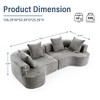 DYHOME 106" Modular Sectional Sofa, 4-Seater Compression Cloud Couch for Living Room, 4 Pillows, No Assembly Required - 3 of 4