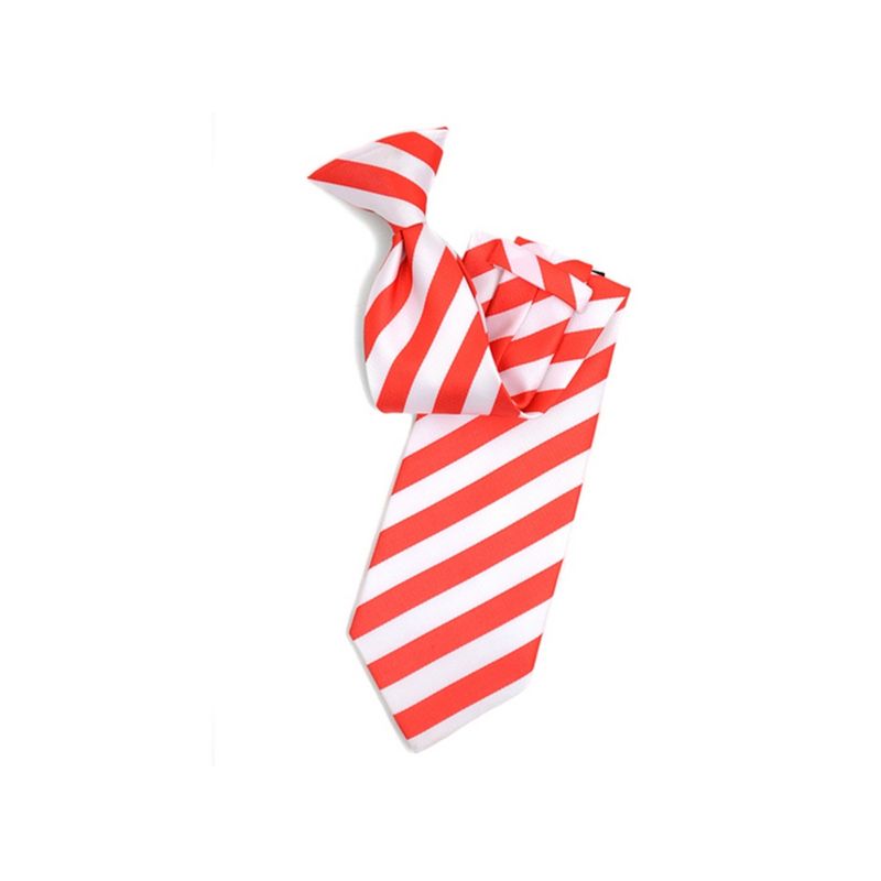 College 1/2" Striped Colored Woven Clip On Neck Tie, 1 of 4