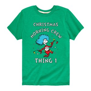Boys' - The Cat in the Hat - Christmas Morning Crew Thing 1 Short Sleeve Graphic T-Shirt - 1 of 4