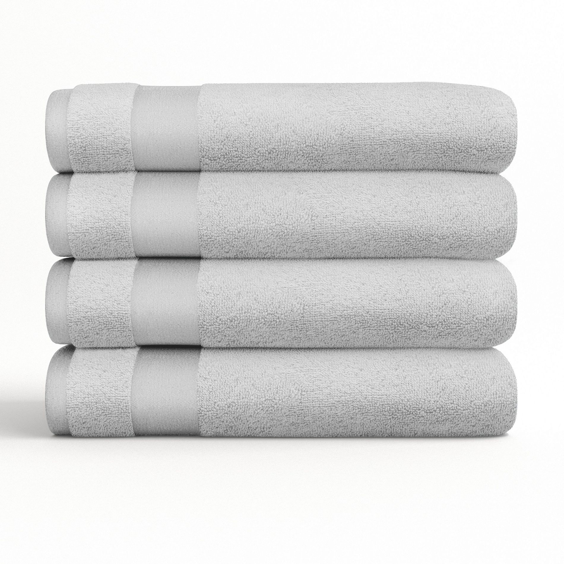 Set Of 4 Bath Towels, 100% Super Plush Premium Cotton, Washcloths and Hand Towels - Becky Cameron