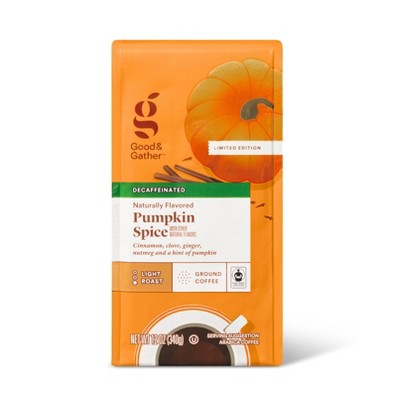 Naturally Flavored Pumpkin Spice Light Roast Ground Coffee - Decaf - 12oz - Good & Gather™