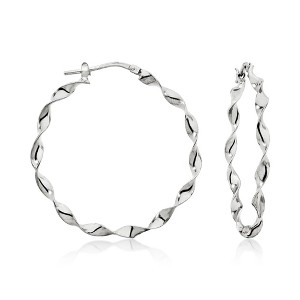 Ross-Simons Italian Sterling Silver Twisted Hoop Earrings - 1 of 3