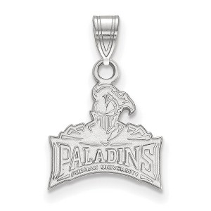 Black Bow Jewelry 10k White Gold Furman Paladins NCAA Small Pendant - 1 of 3