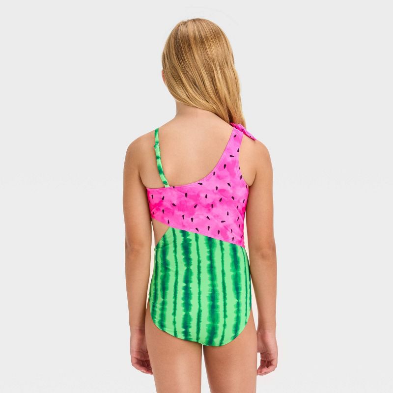 Girls&#39; &#39;One In a Melon&#39; Fruit Printed One Piece Swimsuit - Cat &#38; Jack&#8482;, 3 of 4
