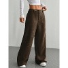 Coolmee Women's Vintage Corduroy High Elastic Waist Wide Leg Pocketed Pants Trouser - 2 of 4