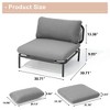 Crestlive Products Patio Furniture Set Oversized Metal Single Sofa Outdoor Sectionals Conversation Set with Cushion, White Frame and Beige Mat - 2 of 4