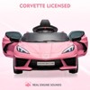 12V Kids Ride-On Sports Car – Licensed Corvette Electric Car Toy with Remote Control, Visual Dashboard, LED Lights & Music - 3 of 4