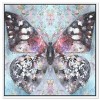 Art Remedy Shining Butterfly Colorful buterfly and flowers wall art Framed - 3 of 4