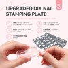 Saviland Nail Stamper Plates: 4PCS French Stamping Plates - Wave Stripes, Reusable Stainless Steel Tools (2A-4PCS Nail Stamping Plates) - 3 of 4