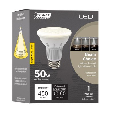 Feit Electric Intellibulb PAR20 E26 (Medium) LED Bulb Bright White 50 Watt Equivalence 1 pk