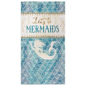 Laural Home Let's Be Mermaids Beach Towel - Blue - 1 of 1