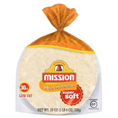 Mission gluten Free White Corn Tortillas - 25oz/30ct