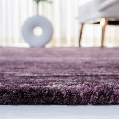 Purple Hand-Tufted Wool Ikat Area Rug 5' x 8'