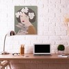 Stupell Industries Woman And Rabbit White Flower Animal Painting - 2 of 4