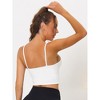 Allegra K Women's Medium Impact Fitness Wireless Padded Yoga Workout Longline Sports Bras 2 Pcs - 2 of 4