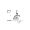 Black Bow Jewelry Sterling Silver Delta Gamma Greek Life Extra Small Pendant - 2 of 3