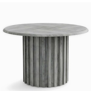 NicBex 47.24" Round Dining Table Modern Center Table with Wood Tabletop & Base for Living Room & Balcony - 1 of 4