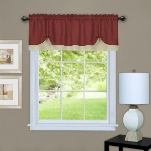 Kate Aurora Country Farmhouse Flax Linen Tie Up Window Valance - 1 of 1