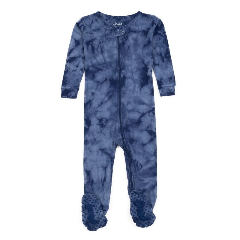Leveret Kids Footed Cotton Tie Dye Pajama, 1 of 9