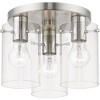 Livex Lighting Munich 3 - Light Flush Mount in  Brushed Nickel - 3 of 4