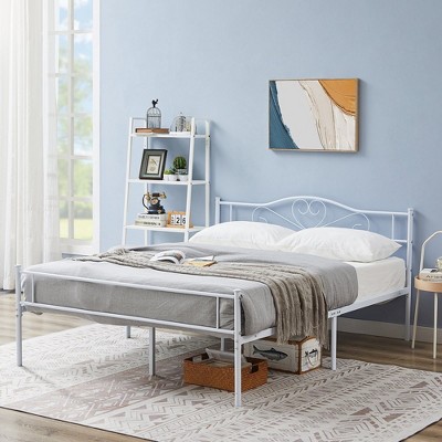 VECELO Metal Platform Mattress Foundation, Decorative Headboard & Footboard with Heavy Duty Support