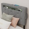 PAGED Bed Frame with Storage, Lift Up Storage Bed with Modern Wingback Headboard and USB Ports, Box Spring Not Required - 3 of 4