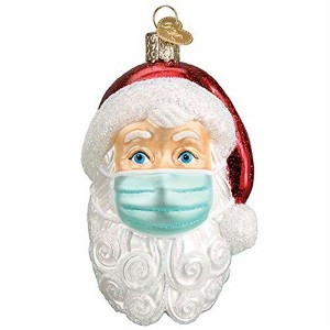 Old World Christmas Blown Glass Ornament for Christmas Tree, Santa with Face Mask - 1 of 4