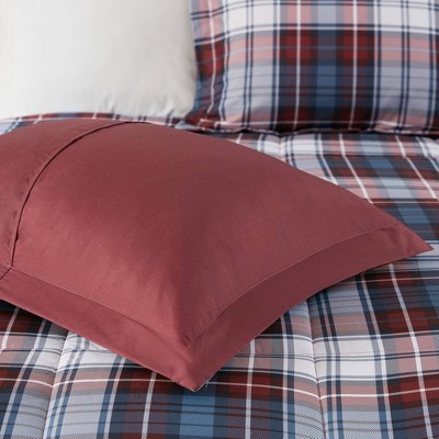 Twin Red Reversible Down Alternative Microfiber Comforter Set
