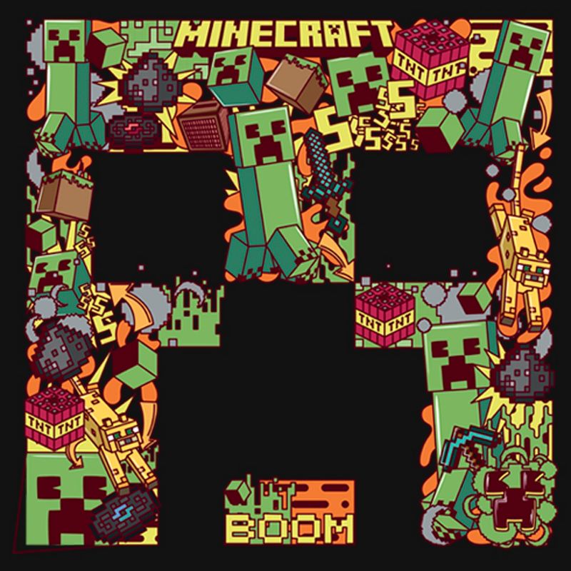 Girl's Minecraft Creeper Collage T-Shirt, 2 of 5