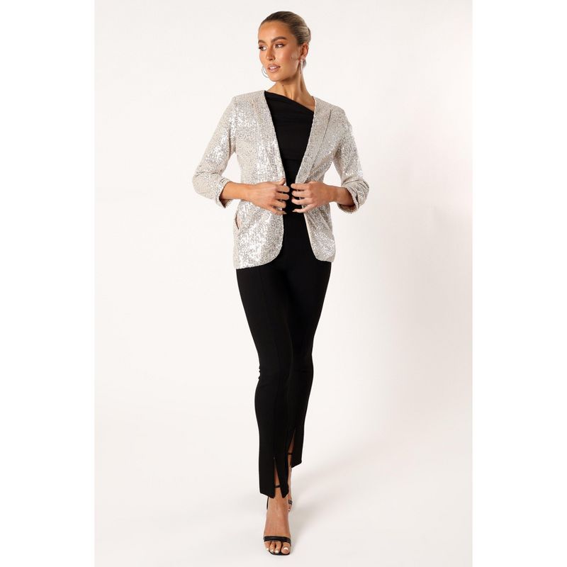 Petal and Pup Womens Camille Sequin Blazer, 5 of 7