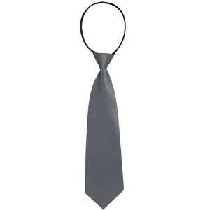 Allegra K Men's Pre Tied Formal Casual Zipper Solid Color Adjustable 8cm-wide Tie - 1 of 4