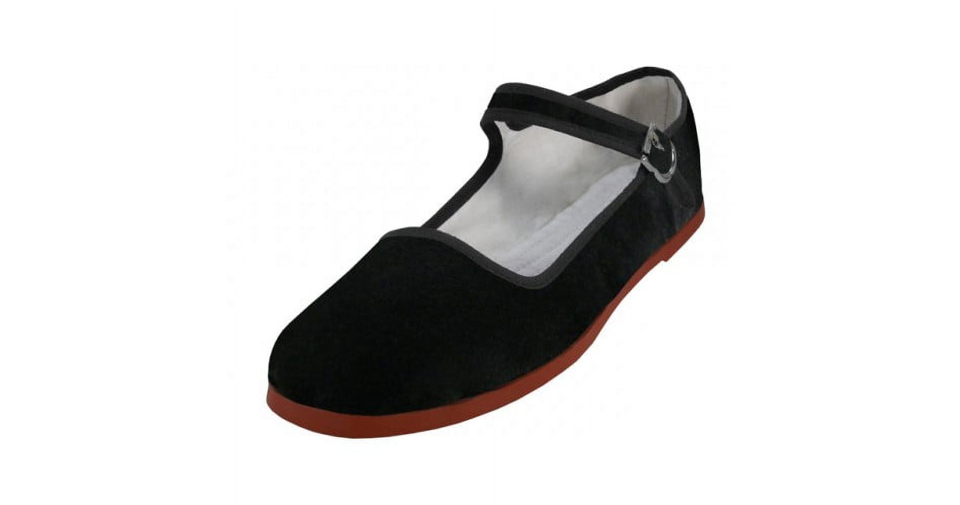 Women's Velvet Mary Jane Shoes Flat Ballet - Bangka
