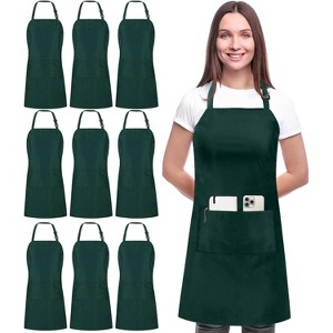 10-Pack Bib Aprons - Water & Oil Resistant with 2 Pockets, Trusted Brand for Home Kitchens and Small Teams - 1 of 4