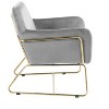 Vynxaria Keira 29.5" Green Velvet Accent Chair with Gold Metal Base - 4 of 4