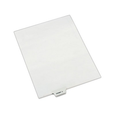 Avery Avery-Style Preprinted Legal Bottom Tab Dividers, 26-Tab, Exhibit V, 11 x 8.5, White, 25/Pack