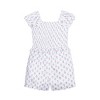 Hope & Henry Girls'  Puff Sleeve Smocked Romper, Kids - 3 of 4