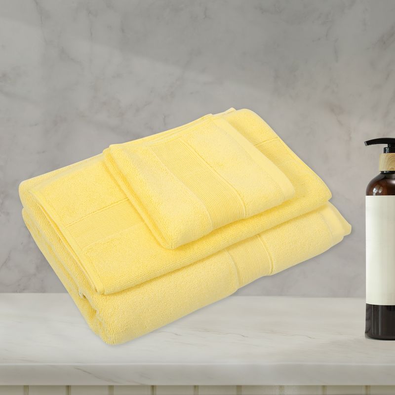 Unique Bargains Soft Absorbent Cotton Bath Towel for Bathroom kitchen Shower Towel Classic Design 3 Pcs, 2 of 7