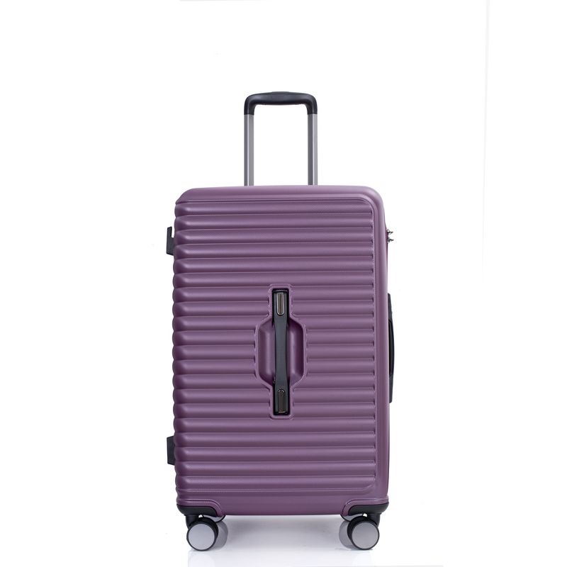 3 PCS Hardshell Luggage Set, PC+ABS Lightweight Suitcase with Two Hooks, Spinner Wheels, TSA Lock(21/25/29)-ModernLuxe, 4 of 14