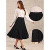 INSPIRE CHIC Women's Elastic Waist Flowy A-Line Maxi Pleated Skirts - 2 of 4