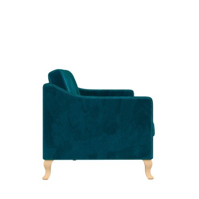 67'' Green Velvet Tufted Sofa with Wood Legs