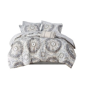 Gracie Mills Shaffer Globally Inspired 9-Piece Comforter Set with Cotton Bed Sheets - 1 of 4