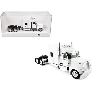 Peterbilt 589 with Stand Up Sleeper Cab White 1/87 (HO) Scale Plastic Model Car by HO Logistics - 1 of 4